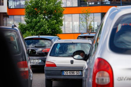 Photo for Perigueux, France June 10, 2023: The Strain of Progress - Vehicle Traffic Jam - Royalty Free Image