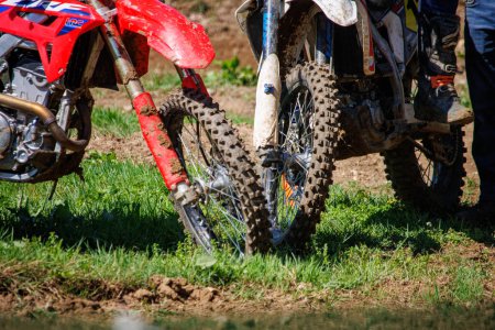 Téléchargez les photos : Trelissac, Dordogne, France, 25 juin 2023 : Adrénaline-Pumping Motocross Racing Event - en image libre de droit