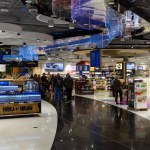 Airport Helsinki-Vantaa, Finland, October 24, 2023: Spacious Duty-Free Shopping Area