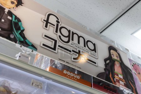 Photo for Tokyo, Japan, 30 October 2023 : Figma action figures on display in a Japanese store - Royalty Free Image