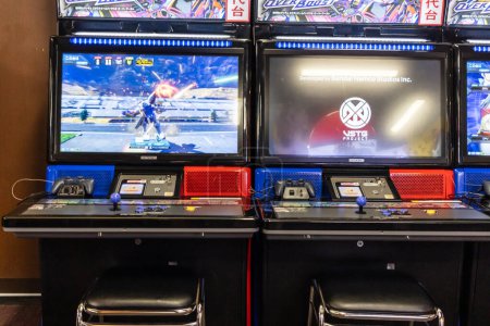 Foto de Tokio, Japón, 1 de noviembre de 2023: Arcade Gaming Machines in Tokyo - Imagen libre de derechos