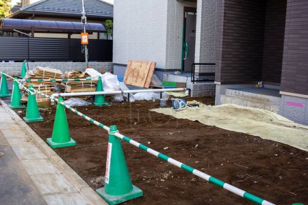 Téléchargez les photos : Tokyo, Japon, 3 novembre 2023 : Site de construction urbain - en image libre de droit