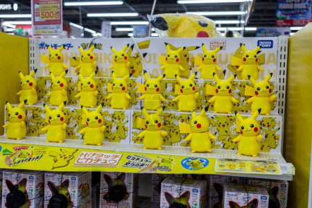 Photo for Tokyo, Japan, November 5 2023 : Assortment of Pikachu Toys in a Store - Royalty Free Image