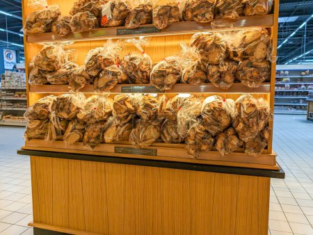 Photo for France, 6 March 2024: Packaged Bread Display at Supermarket - Royalty Free Image