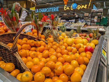 Photo for France, 23 March 2024: Bustling Market Delicatessen Display - Royalty Free Image