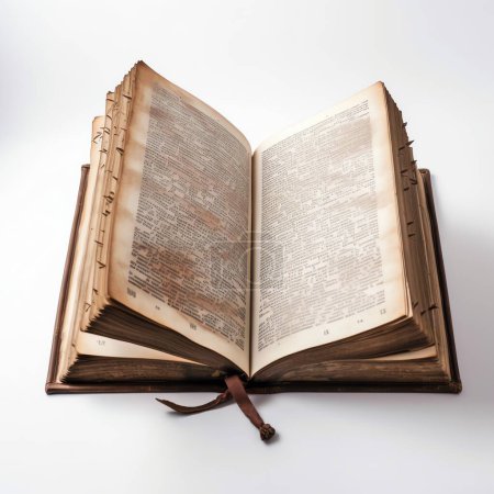Foto de Libro de la vendimia, Libro antiguo aislado sobre fondo blanco - Imagen libre de derechos