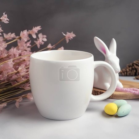 Téléchargez les photos : Concept de tasse de Pâques maquette - en image libre de droit