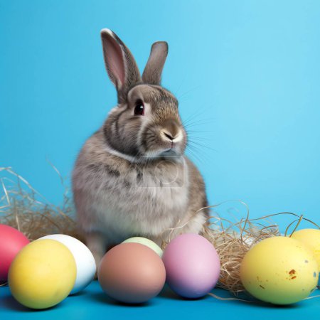 Photo for Easter bunny background with copy space - Royalty Free Image
