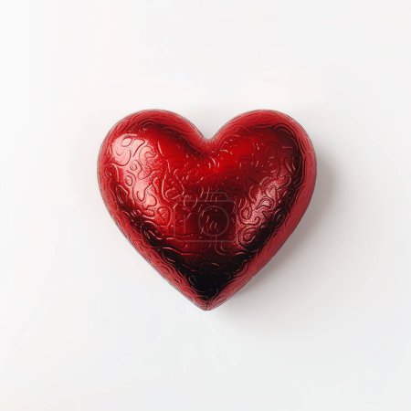 Téléchargez les photos : Coeur rouge isolé sur fond blanc - en image libre de droit