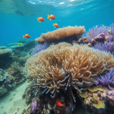 Foto de Vida marina profunda bajo el concepto de fondo de agua - Imagen libre de derechos