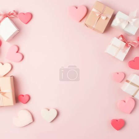 Téléchargez les photos : Concept Valentine fond avec espace de copie - en image libre de droit