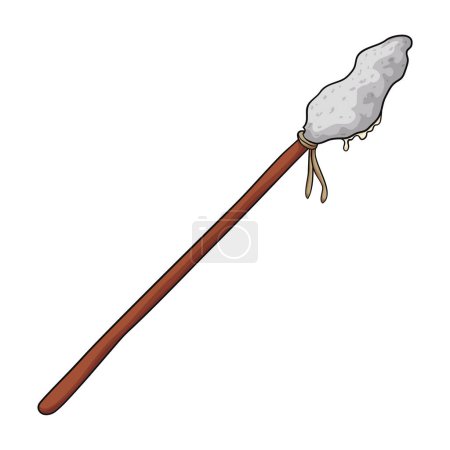 Illustration for Antique Stephaton's stick with sponge soaked in vinegar, used during the crucifixion of Jesus. - Royalty Free Image