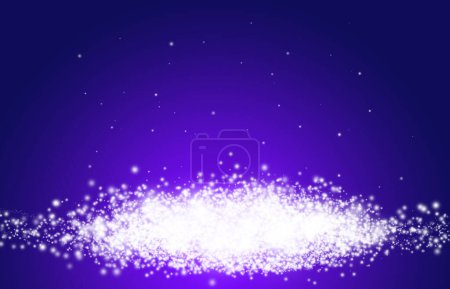 Téléchargez les photos : Rayons bleus scintillants lumières avec bokeh spectacle élégant sur fond abstrait scène. Poussière étincelles fond. - en image libre de droit