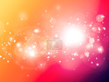 Téléchargez les photos : Rose et or scintillent rayons lumières paillettes avec bokeh lentille élégante fusée éclairante fond abstrait. Poussière étincelles fond. - en image libre de droit