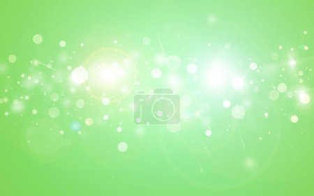 Téléchargez les photos : Green sparkle rays glitter lights with bokeh elegant lens flare abstract background. Dust sparks background. - en image libre de droit