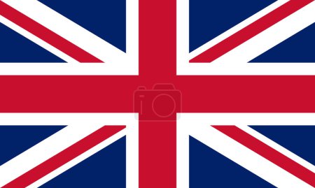 Drapeau de Grande-Bretagne. Le drapeau national officiel du Royaume-Uni. Illustration vectorielle.