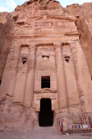 Photo for One of the tombs at the street of facades, royal tombs, Petra, Jordan 2021 - Royalty Free Image
