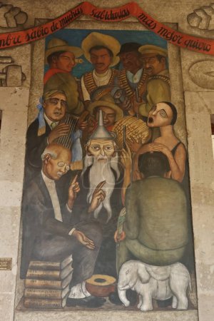 Foto de Diego Rivera Mural en Secretaría de Educación Pública / Secretaria de Educación Pública / SEP: The Wise, 1928, Ciudad de México, 22. Abril de 2022 - Imagen libre de derechos