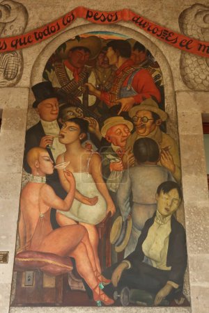 Foto de Diego Rivera Mural en Secretaría de Educación Pública / Secretaria de Educación Pública / SEP: La Orgía, 1928, Ciudad de México, 22. Abril de 2022 - Imagen libre de derechos
