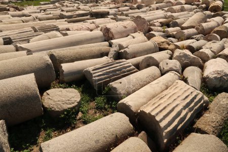 Pieces of columns at the Smyrna Agora, Izmir, Turkey 2022