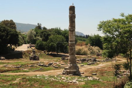The remaining elements of the Temple of Artemis in Selcuk, near Ephesus, Turkey 2022