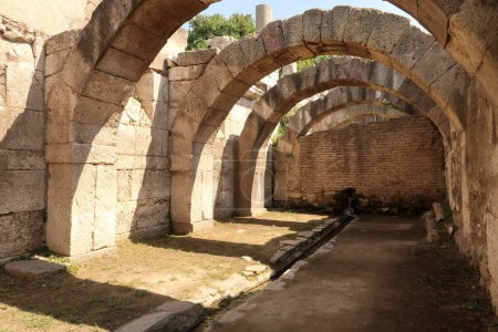 Arches of the agora of the ancient city of Smyrna, Izmir, Turkey 2022