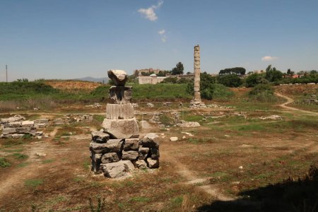 The remains of the Temple of Artemis in Selcuk, near Ephesus, Turkey 2022