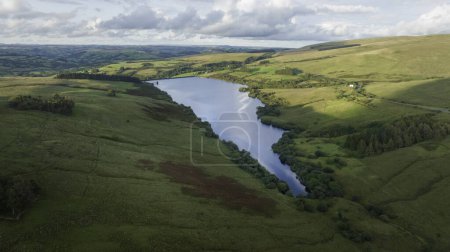 Photo for The Cray Reservoir in the Brecon Beacons National Park originally built to supply water to the city of Swansea in South Wales U - Royalty Free Image