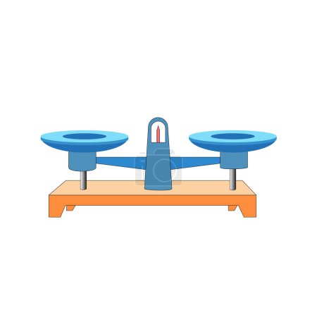 Illustration for Balance scales. scales in balance, an imbalance of scales. vector illustration. scale clip art - Royalty Free Image