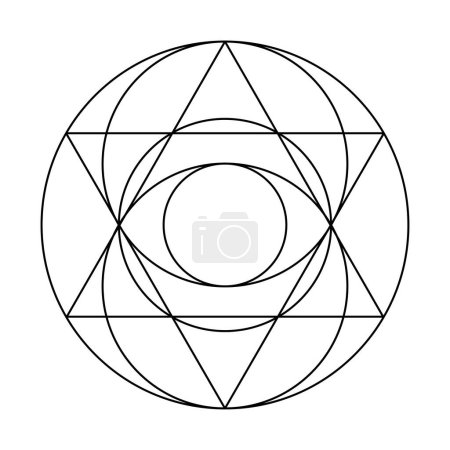Illustration for Tetrahedral Graph. Sacred Geometry Vector Design Elements. the world of geometric with our intricately illustrations. - Royalty Free Image