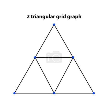 Illustration for 2 triangular grid graph. Scared Geometry Vector Design Elements. the world of geometry with our intricate illustrations. in black line art. - Royalty Free Image