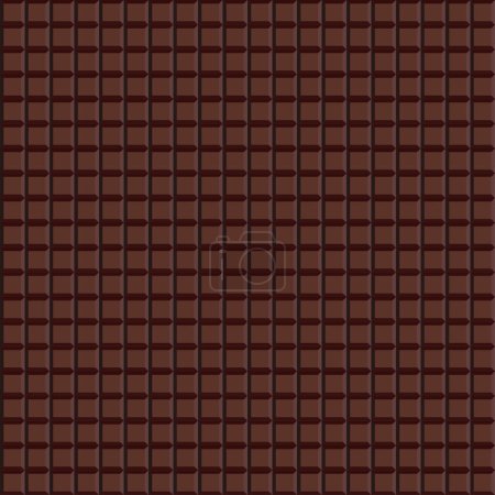 Téléchargez les illustrations : Chocolat. motif de mur rond arrière. illustration vectorielle. Modèle brun chocolat noir - en licence libre de droit