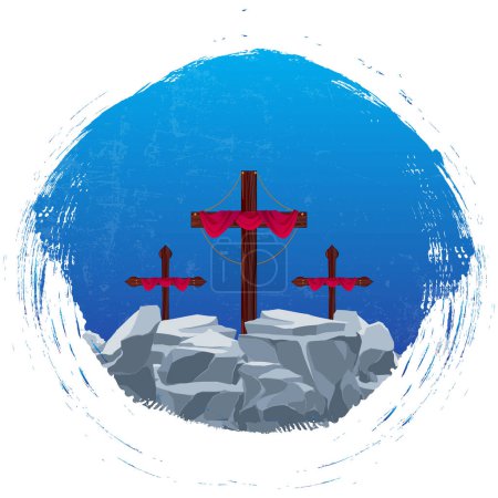 Illustration for Ascension vector of Jesus Christ - Royalty Free Image