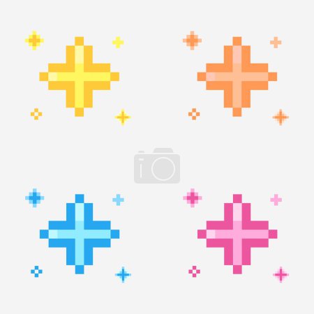Foto de Adorable colorido pixel arte brillo brillo - Imagen libre de derechos