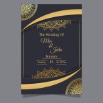Invitation card and thank you card for social media print.