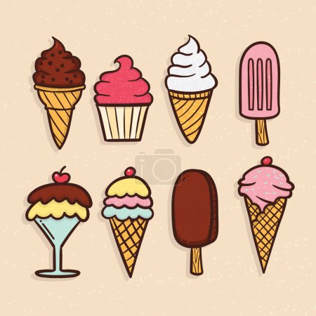 Photo for Summer icecream illustration for social media. - Royalty Free Image