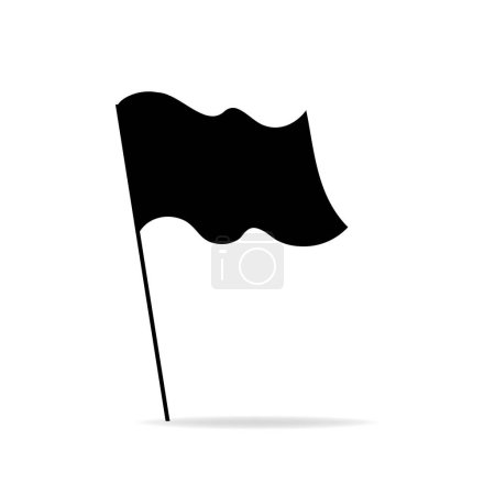 Illustration for Silhouette icon black flags for decoration graphic. Modern flat illustration. - Royalty Free Image
