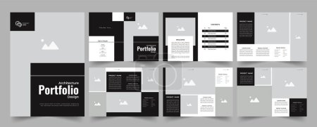 Architecture portfolio or interior portfolio design template design