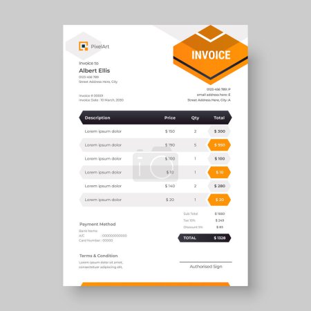 Modern business invoice template
