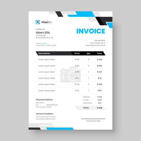 Modern business invoice template