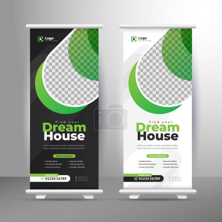 House sale rollup banner template, Standee rollup banner, x banner template