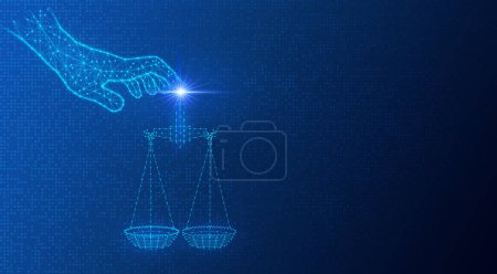 AI Ethics - Artificial Intelligence Ethics - Guiding Artificial Intelligence with Moral and Ethical Principles - Conceptual Illustration