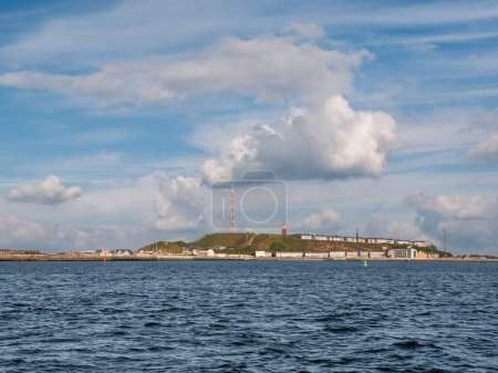 Panorama of Helgoland island with apartments, in German Bight, North Sea, Germany