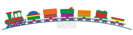 Téléchargez les illustrations : Toy train for children entertainment, kid train illustration - en licence libre de droit