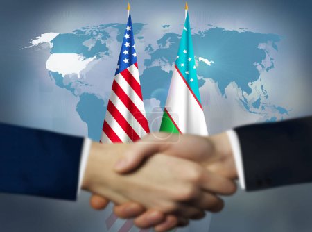 America,Uzbekistan bilateral relation concept background