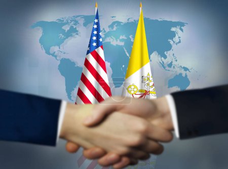 America,Vatican City bilateral relation concept background