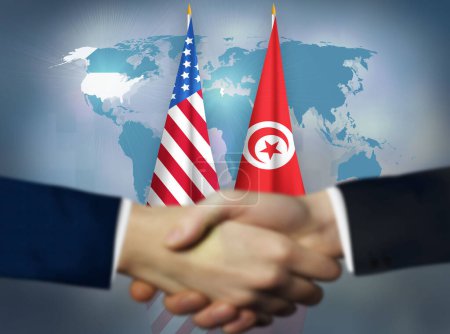 Téléchargez les photos : Amérique, Tunisie relation bilatérale concept contexte - en image libre de droit