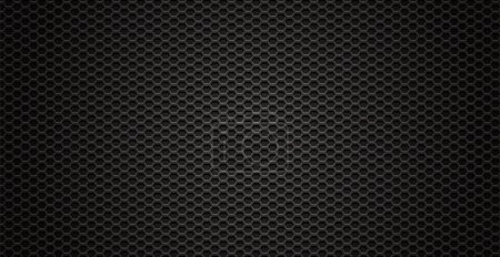 Black perforated metal background. Metal texture steel, carbon fiber background. Perforated sheet metal. Vector