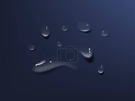 Ilustración de Conjunto vectorial de gotas de agua realistas - Imagen libre de derechos