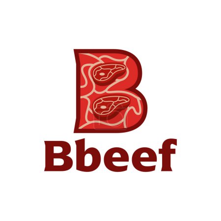B beef logo. Simple, modern, unique.
